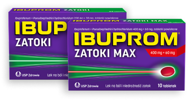 packshoty ibuprom zatoki i ibuprom zatoki max obok siebie